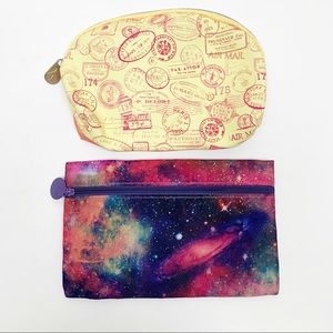 Ipsy | Lot of 2 Small Zippered Makeup Pouches